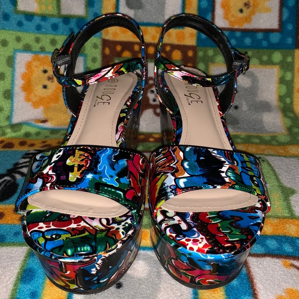 Rouge Black Graffiti Print